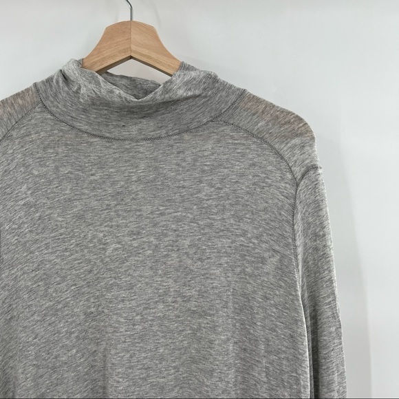 FREE People grey mock neck long sleeve light dress size M - Picture 3 of 6
